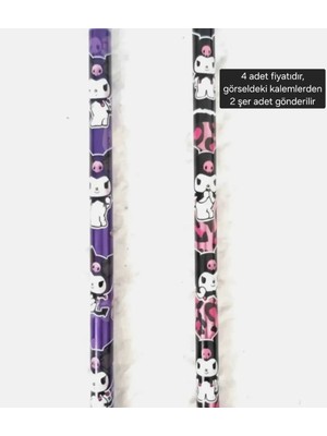 Dogadastore Kuromi Kurşun Kalem 4 Lü Ürün