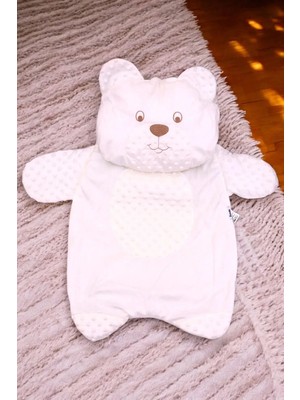 Babydonat Ayıcık Nakışlı Yastıklı Welsoft Bebek Alt Açma Seti- Krem