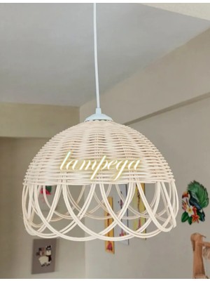 UltraMint Doğal Rattan ve Bambu Malzemeden Şık Avize, Modern Tasarım