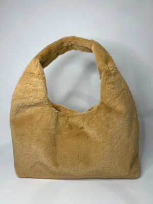 Camel Peluş Model El Ve Omuz Çantası
