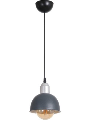 Avize Bükreş Modern Tasarım Cafe Mutfak Hol Salon Antrasit Renk Metal Tekli Avize