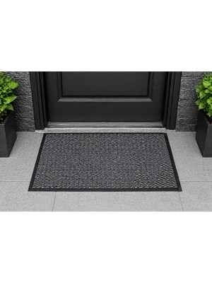 Önü 60X90 cm Paspas- Gri (Nem Alıcı Paspas- Kaydırmaz Taban Gri 60X90 Cm)
