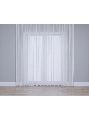 Fabric Design Keten Plus Tül Perde (Optik Beyaz, 250 x 270)
