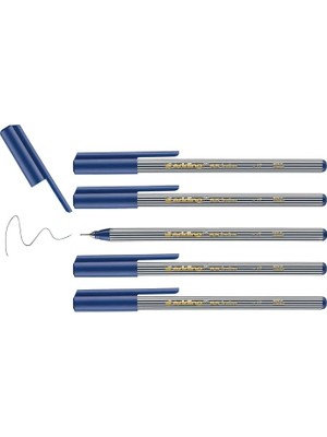 55 Fineliner - Çelik Mavisi - 10 Kalem - 0,3 mm Uç