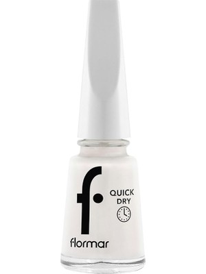 Quick Dry Hızlı Kuruyan Ince Yapılı & Parlak Bitişli Oje QD01 Snow Whıte New
