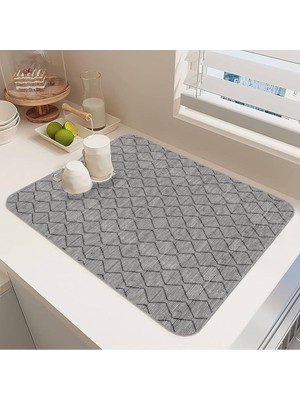Home Yıkanabilir Bulasik Kurutma Mati Kurulama Bezi Kurutma Örtüsü Tezgah Üstü Bulaşıklık 4