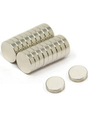 Magnet 100 Adet 8 x 2 mm Çap: 8 Mm, Kalınlık : 2 mm Yuvarlak Neodyum Mıknatıs