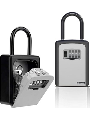 ISC802KEY Şifreli Çelik Kasa, Anahtar Kasası, Anahtar Dolabı, Gri