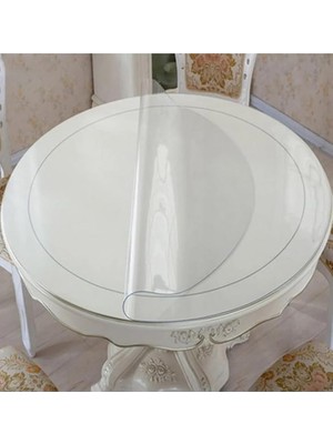 Yuvarlak Masa Örtüsü, 120 cm Çap, 1.7 mm Kalınlık, Kalın Pvc