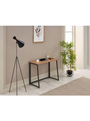 Kanatlı Katlanır Masa 100X50X75 Siyah