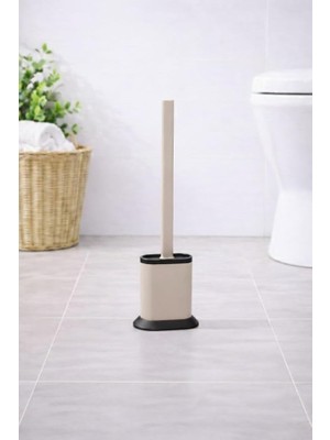 Haus Silikon Tuvalet Fırçası Pratik Silikon Wc Klozet Fırçası Bej S-210