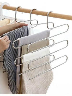 Metal 5 Katlı Pantolon & Şal Askısı Çoklu Askılık Dekoratif Akıllı Düzenleyici