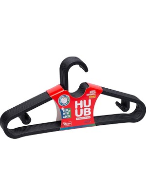 Hanger Plastik Slim Askı, Elbise Askısı, Siyah Askı (Standart, Adet, 20)