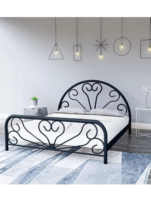 300 Baby Siyah Çift Kişilik Metal Karyola 140X190