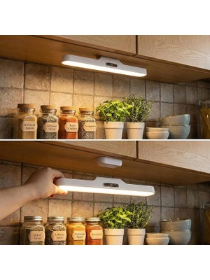 LED 5 Watt Şarjlı Mıknatıslı Dokunmatik Aplik (Beyaz, 2 Adet)