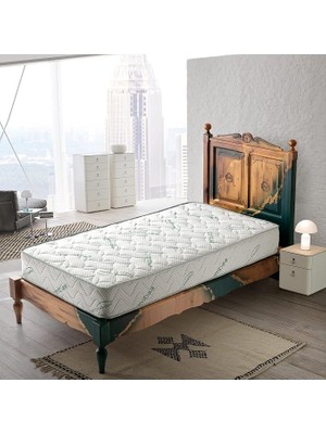 Opalin 120X200 Jungle Bamboo Ortopedik Tek Kişilik Yaylı Yatak 120 * 200 Ortopedik Yaylı Yatak