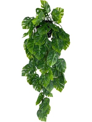 Çiçek Saksıda Sarkan Monstera Deve Tabanı Yapay Sarmaşık Pastel 60CM