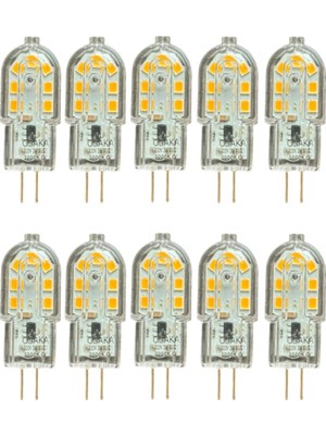3W Sarı Işık (3000K) G4 Duylu LED Kapsül Ampul, 10 Adet