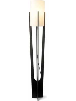 Lambader | Ahşap Görünümlü Gövde, 135 cm Yükseklik | Kare Taban 23X23 cm | E27 Duy LED Ampul