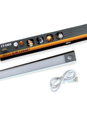 10 Watt Ledli Bella Cabinet USB Şarjlı Sensörlü Armatür CT-2464 Günışığı