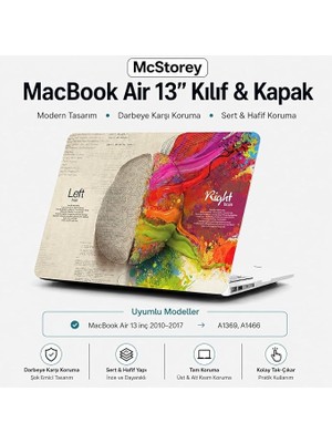 MacBook Air 13 Inç Kılıf A1369 A1466 Uyumlu Hard Case Sert Koruyucu Kapak Ince Hafif Çizilme K