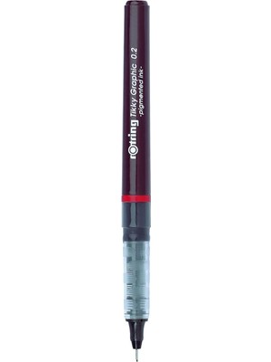 Tikky Graphic Keçe Uçlu Teknik Çizim Kalemi, 0,2 Mm, Siyah Mürekkep