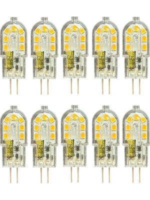 12V 3W Sarı Işık 3000K G4 Duylu LED Kapsül Ampul, 10 Adet