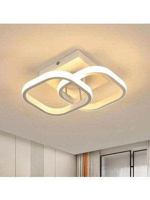 Hollykare Model Tekli Plafonyer LED Beyaz Işık Ultrapower LED Avize Salon Mutfak Oda Hol Ledli Avi
