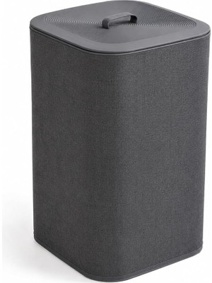 Home 90 Litre Iki Bölmeli Kirli Çamaşır Sepeti Çıkarılabilir Astarlı Kapaklı Katlanabilir