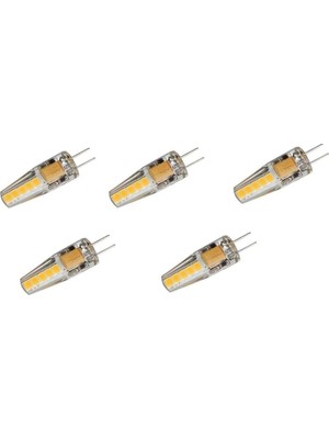 5 Adet 4 W G4 12 Volt LED Kapsül Ampul CT-4252 Günışığı