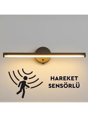Sensörlü Günışığı Yapışkanlı Pilli LED Aplik 38CM