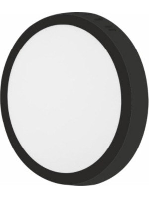 CT-5235 18W Panel LED Armatür Siyah Yuvarlak Sıva Üstü Metal Kasa Günışığı 3200K