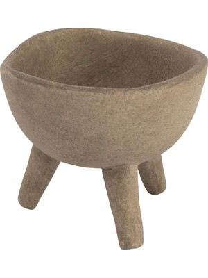 Co-Op Küçük Saksı, Mat, Boz Kahverengi, Pişmiş Toprak, 7,6 cm