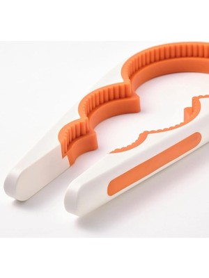 Kavanoz Açacağı, Beyaz-Turuncu, 21 Cm, 3-7 cm Kapak Çapı Için
