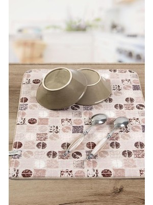 Bulaşık Kurutma Matı 42X52 cm Kurulama Bezi Örtüsü MF-067