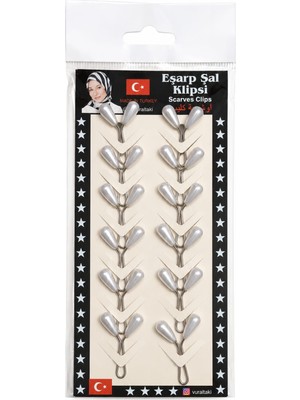 GEEN Şık Eşarp ve Şal Iğnesi - Yuvarlak ve Yassı Model