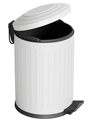 Bagno Midas Çöp Kovası -Pedallı 12 Lt, Beyaz