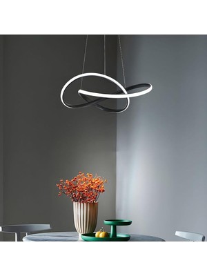 Sonsuzluk Model Tekli Sarkıt LED Beyaz Işık Ultrapower LED Avize Salon Mutfak Oda Hol Ledli Avize