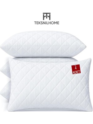 Adet Ultrasonik Kapitoneli Fermuarlı Yastık Koruyucu Alez 50X70 cm 4 Adet 50 x 70