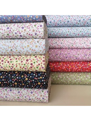10 Parça Kırkyama Patchwork Pamuklu Kumaş Desen Renk Dikiş Hobi Elişi