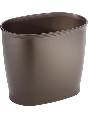 Kent Oval Çöp Kutusu, Banyo Mutfak Ofis Için, Plastik, 30,5X20,3X25,4CM, Kahverengi