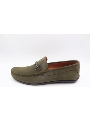 King Shoes Haki Büyük Numara Erkek Günlük Ayakkabı