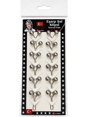 GEEN Şık Eşarp ve Şal Iğnesi - Yuvarlak ve Yassı Model