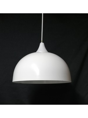 UltraMint Beyaz Metal Avize, 28 cm Çap, Şık ve Modern Aydınlatma Seçeneği