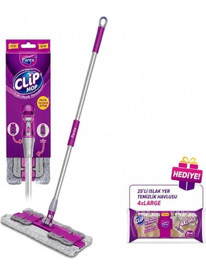 Clip Mop Yer Temizlik Sistemi Kutulu Mop Uyumlu Yer Temizlik Havlusu 4xl 25’li Hediye
