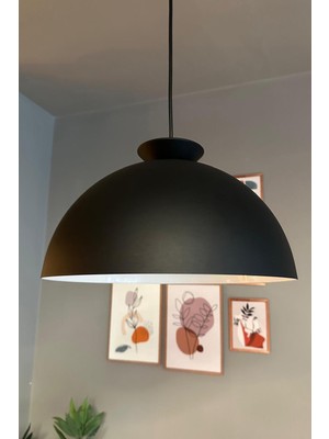 UltraMint Modern Siyah Avize, Tekli Sarkıt, Salon ve Dekoratif Aydınlatma