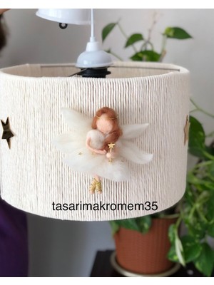 UltraMint El Yapımı Makrome Avize, Peri Bebek Detaylı, Şık ve Modern Tasarım