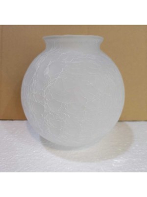 UltraMint Mat Beyaz Çatlak Desenli Osmanlı Cam Avize, 7,5-8 cm Ağız Çapı