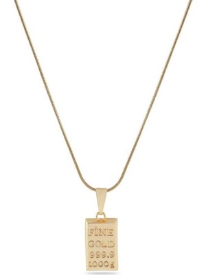 Marka Külçe Çelik Kolye Gold 45CM