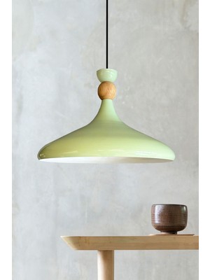 UltraMint Mint Ahşap Sarkıt Avize, Modern Salon ve Mutfak Aydınlatması